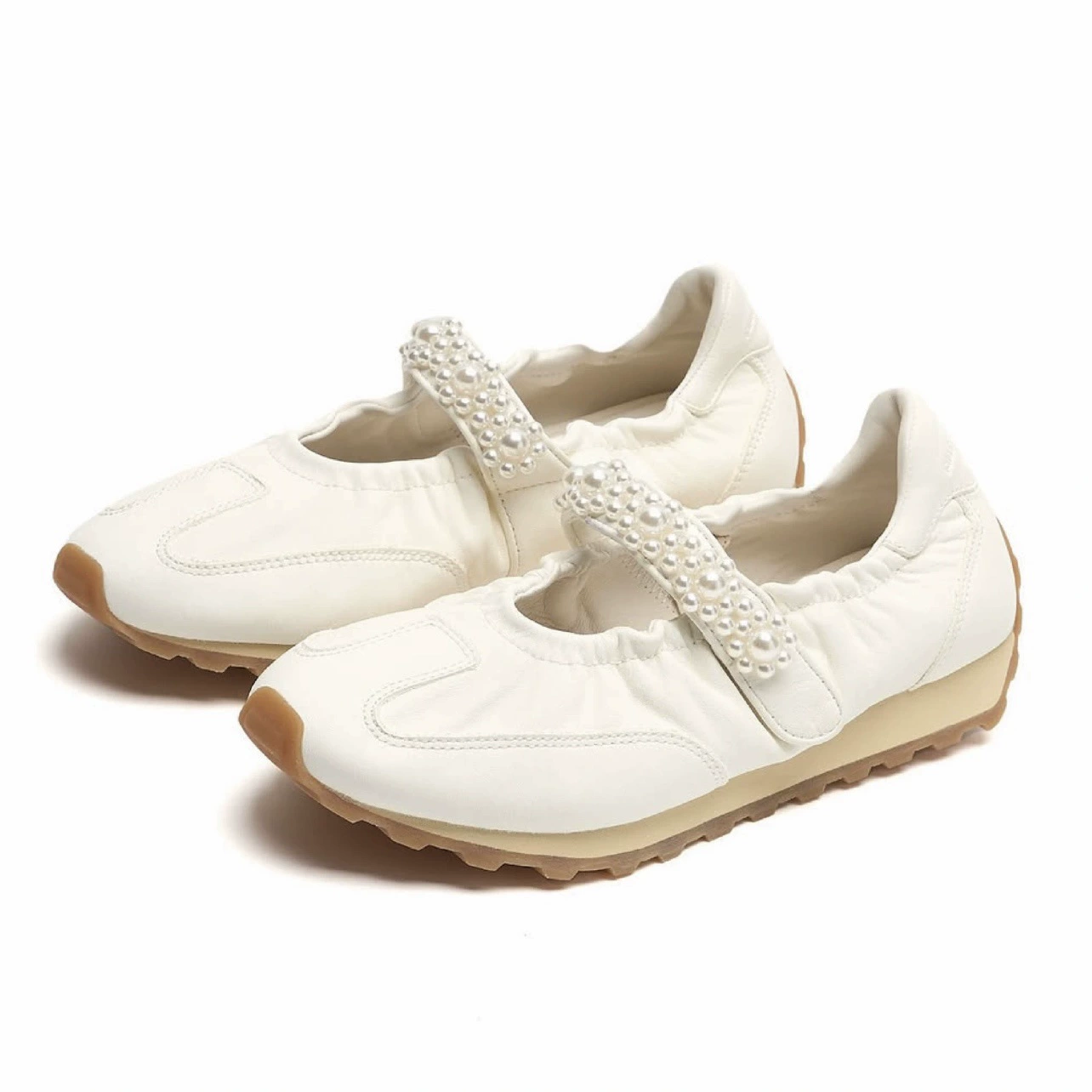 Chaussures de ballet allemandes de créateur à semelle épaisse pour femmes 2025, Mary Jane sportives velcro