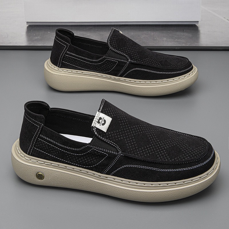 Men's Breathable Canvas Slip On Skate Shoes · YANYAN China shoe factory