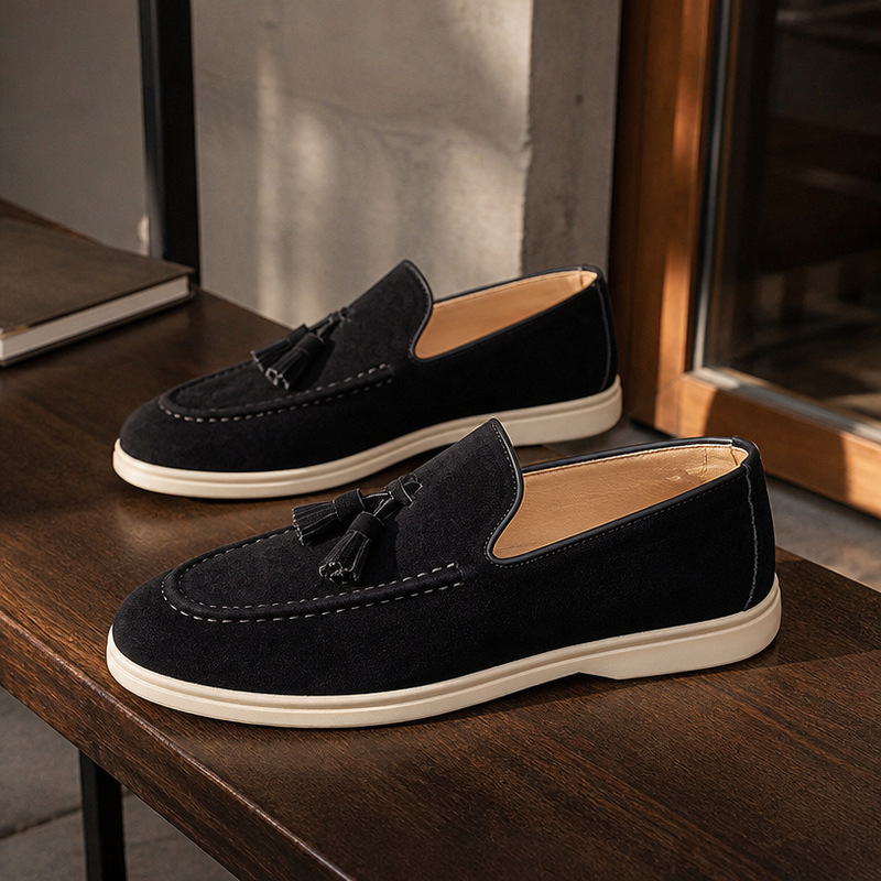 Men's Slip-On Suede Loafers · YANYAN China shoe factory