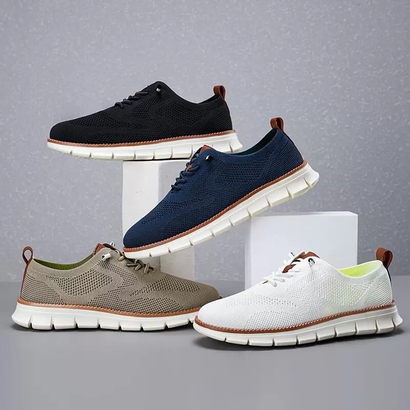 2025 New Mesh Breathable Men's Casual Shoes Soft Sole Sports Sneakers British Style