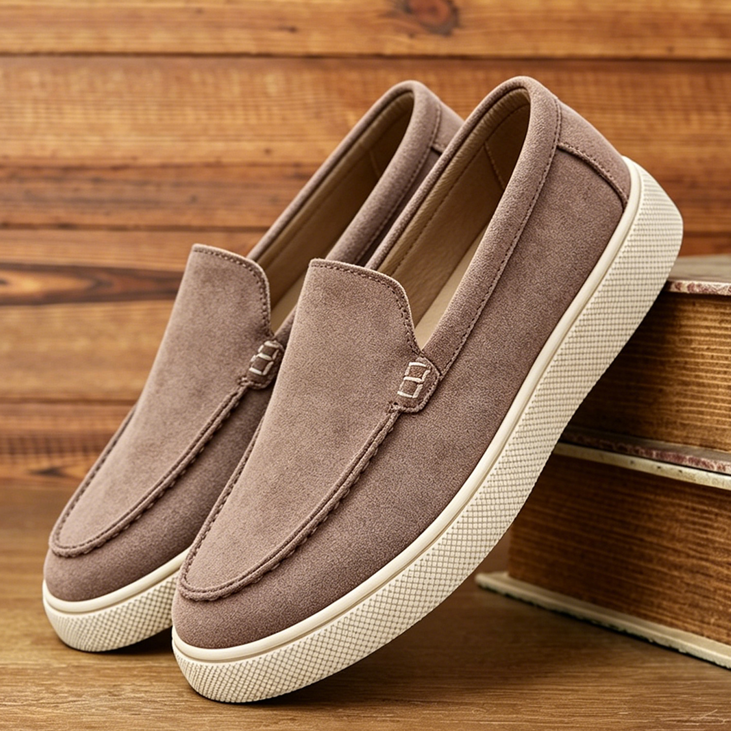 Men's Retro Breathable Suede Loafers · YANYAN China shoe factory