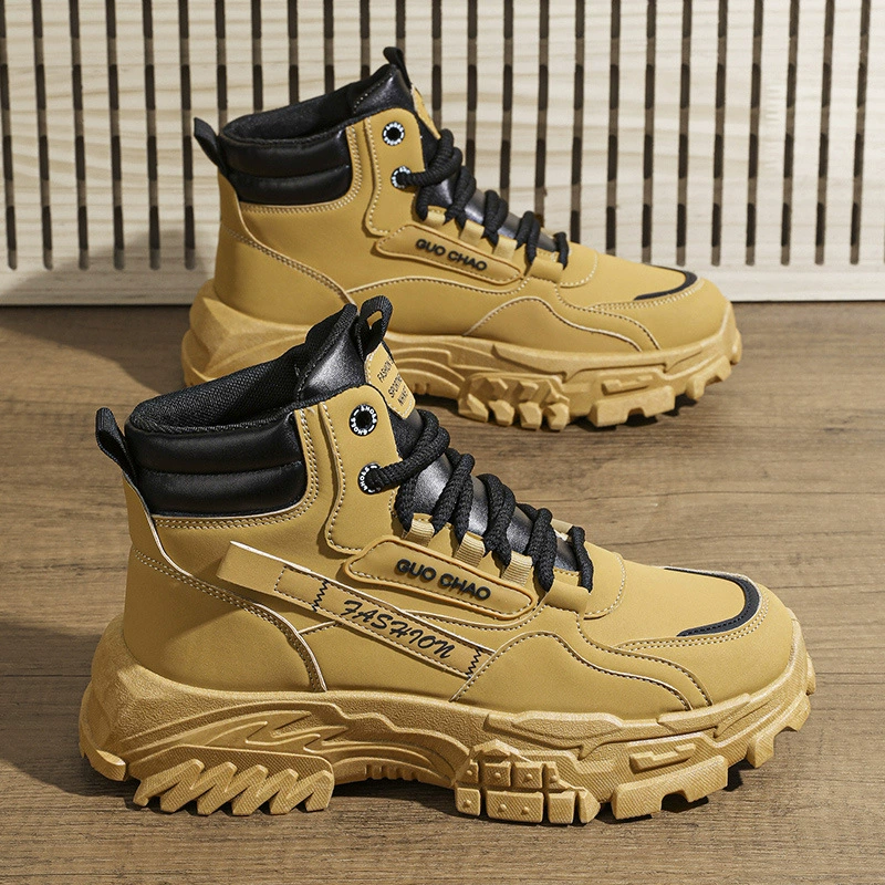 Zapatos para Hombre Otoño 2025 Botas Martin Moda Versátiles Trabajo Antideslizante Resistente al Desgaste Desierto Botas Abejorro