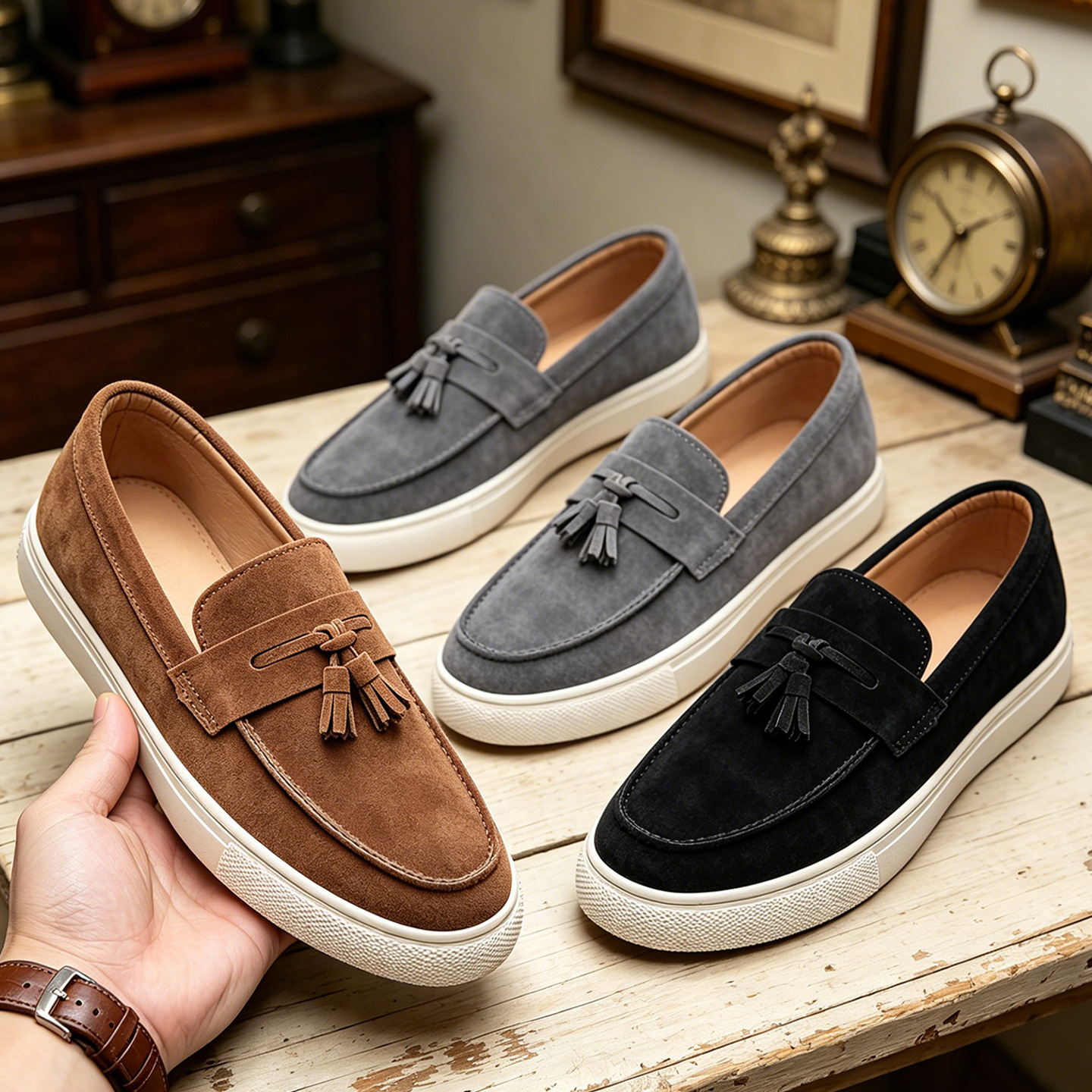 Men's Slip-On Faux Leather Skate Shoes · YANYAN China shoe factory