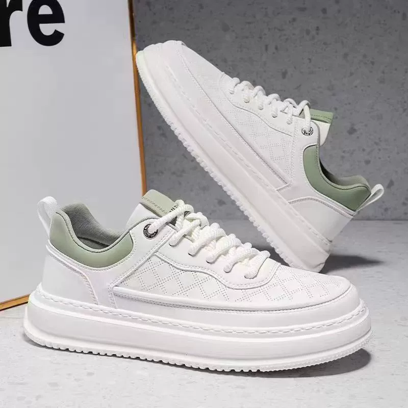 Tênis Casuais Brancos Leves Respiráveis para Homem, Primavera/Inverno, Sola Grossa, Skate · MOHE China shoe factory