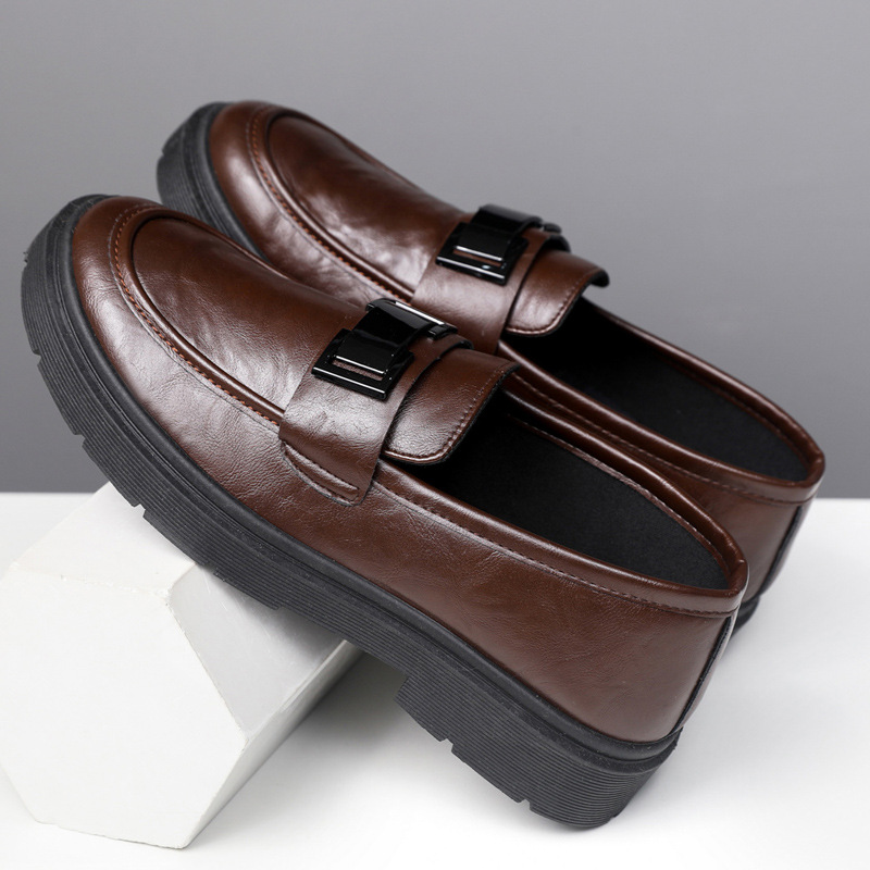 Men's Soft Sole Slip-On Leather Shoes · YANYAN China shoe factory