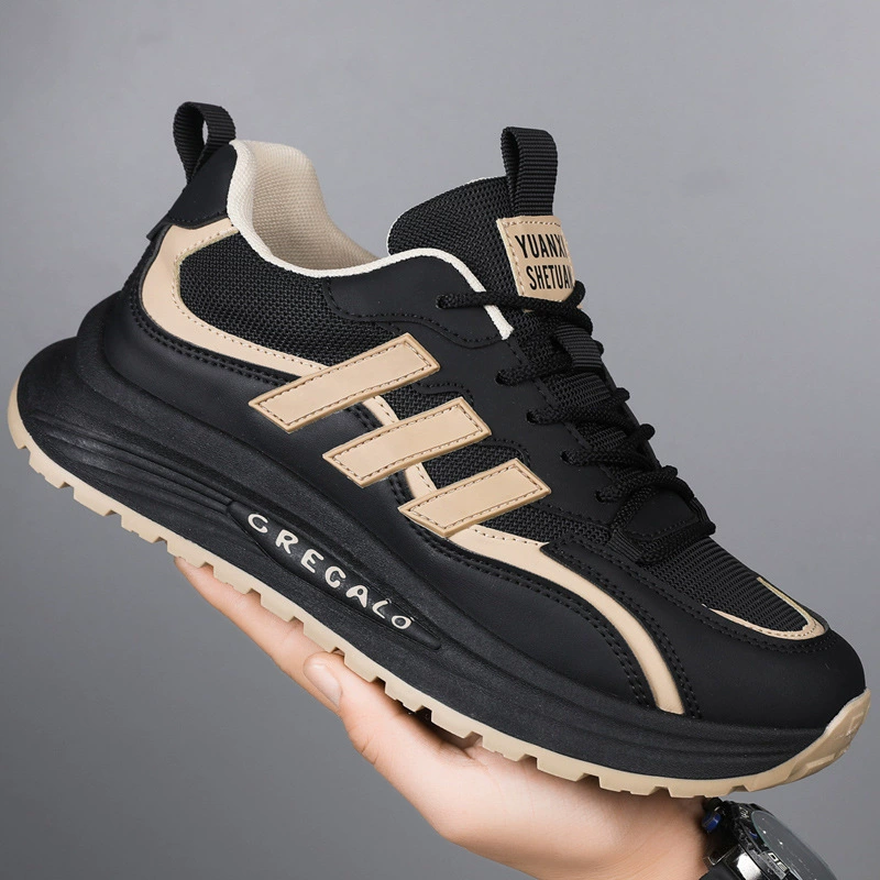 Baskets décontractées en mesh respirant pour homme, chaussures color block légères à semelle souple Printemps/Été