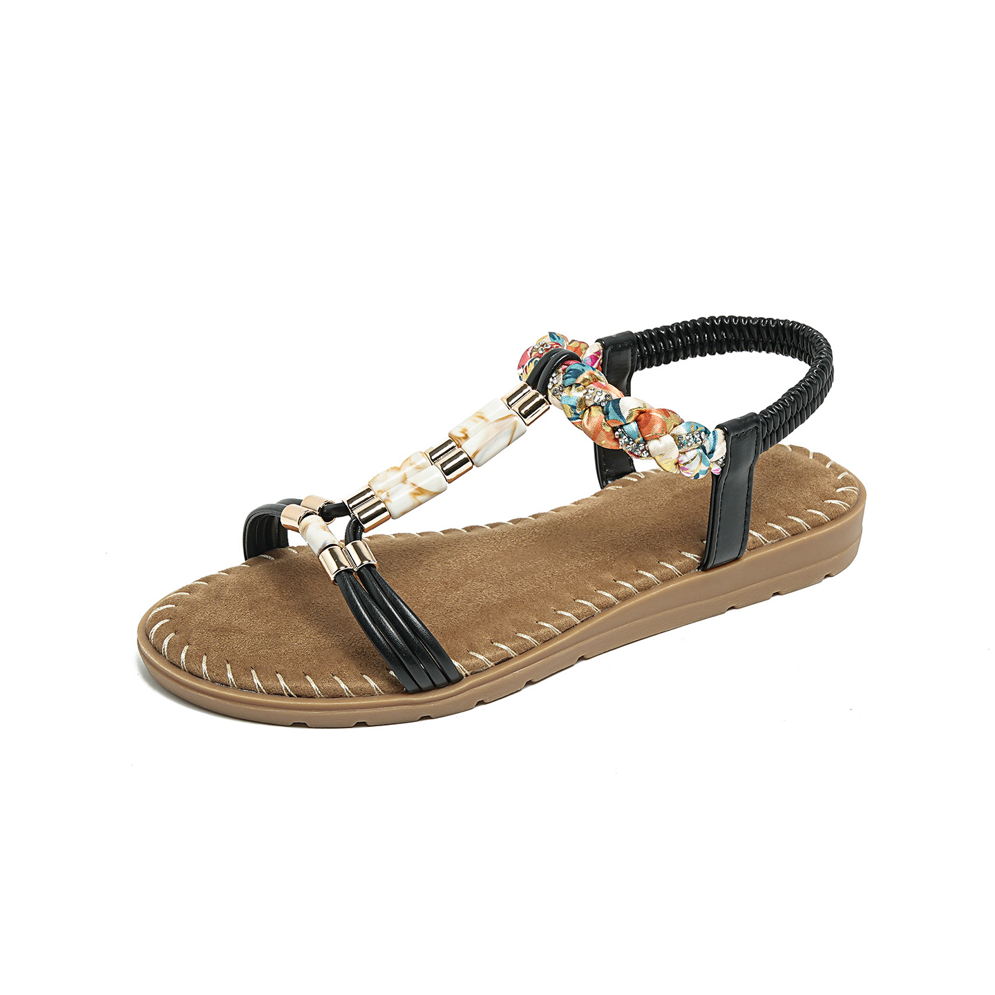 Women's Rhinestone Flat Beach Sandals · YANYAN China shoe factory