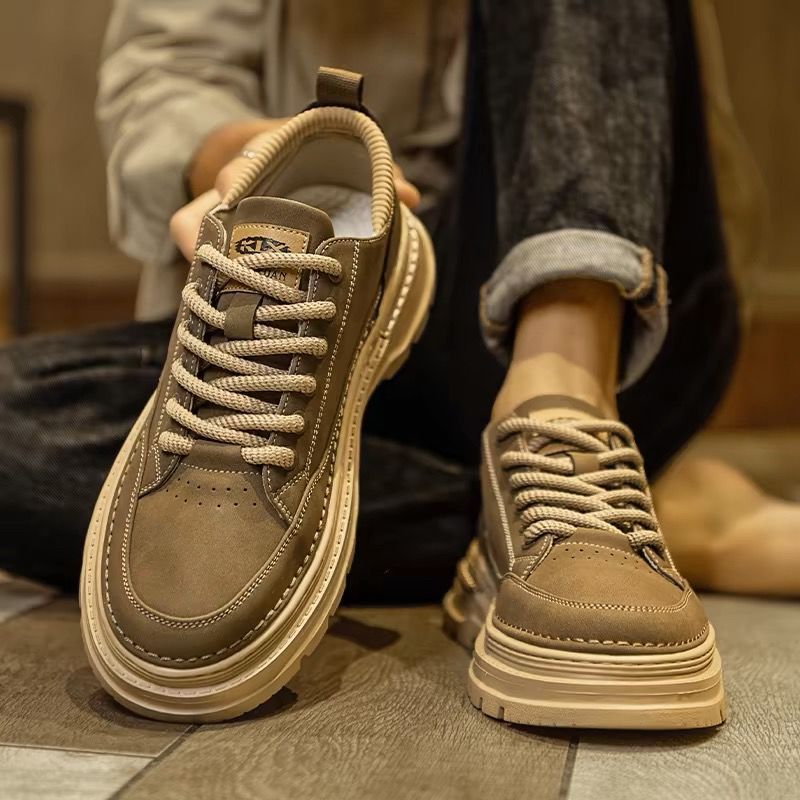 Men's British High Top Leather Martin Boots · YANYAN China shoe factory