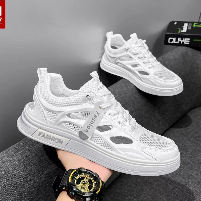 Zapatos de Playa Casuales Blancos Huecos Transpirables Verano Hombre Zapatos de Agua Sandalias Estudiante Modelo 2046 · MOHE China shoe factory