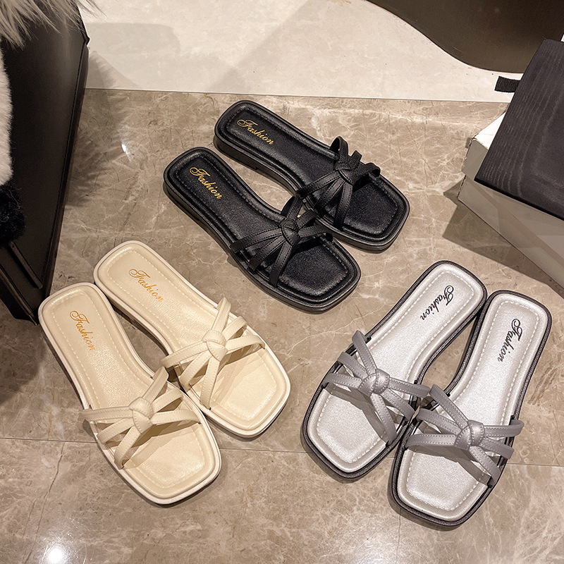 Women's Flat Slide Sandals Summer Beach Slippers · YANYAN China shoe factory
