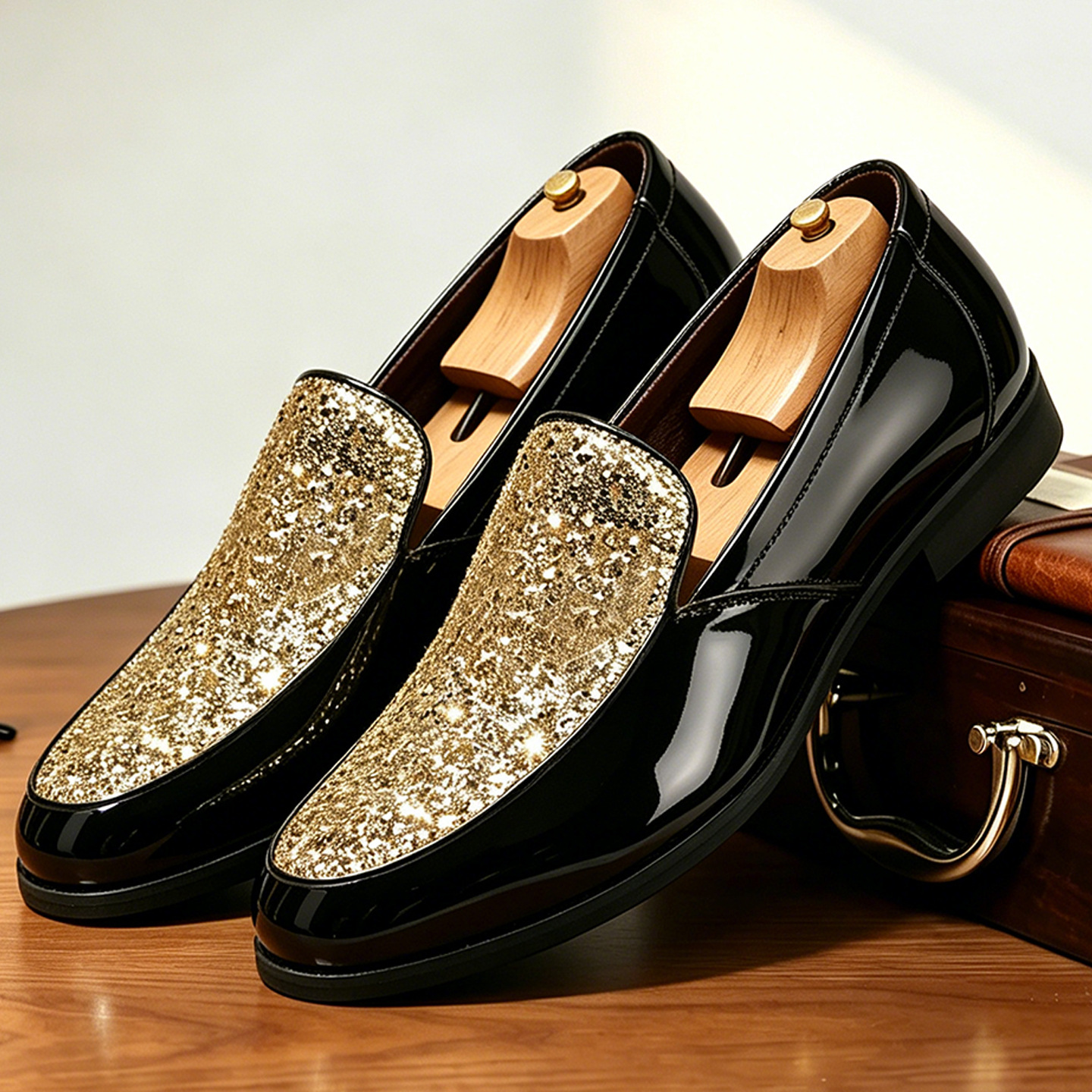Men's Sequin Slip-On Loafers · YANYAN China shoe factory