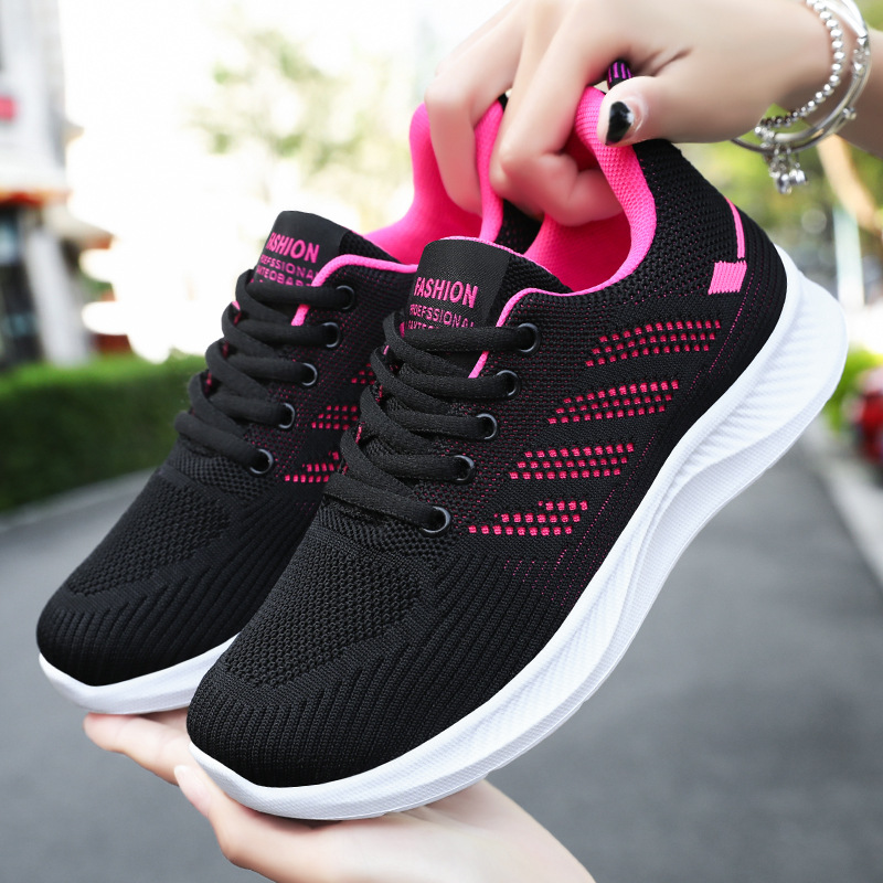 Women's Breathable Flyknit Mesh Running Shoes · YANYAN China shoe factory