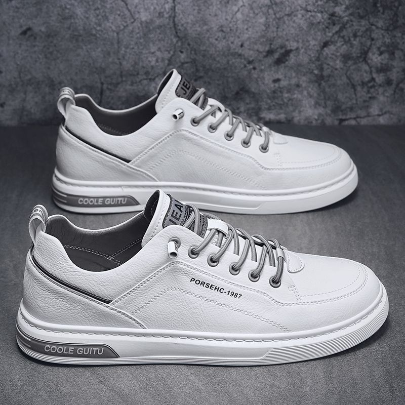 Men's White Leather Skate Shoes · YANYAN China shoe factory