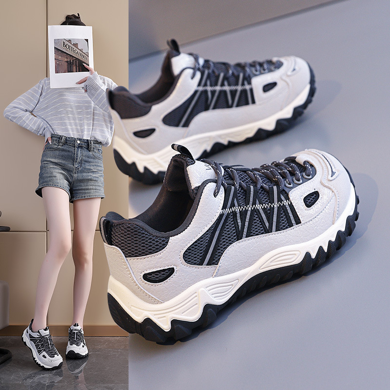 Women's Retro Mesh Chunky Sneakers · YANYAN China shoe factory