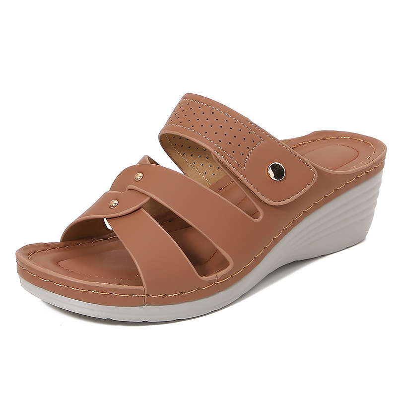 Women's Comfort Wedge Slide Sandals · YANYAN China shoe factory