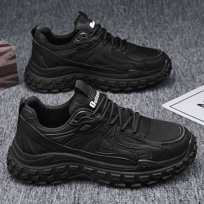 Spring Men's Shoes 2026 New Black Sports Casual Work Waterproof Anti-Slip Wear-Resistant Safety Shoes