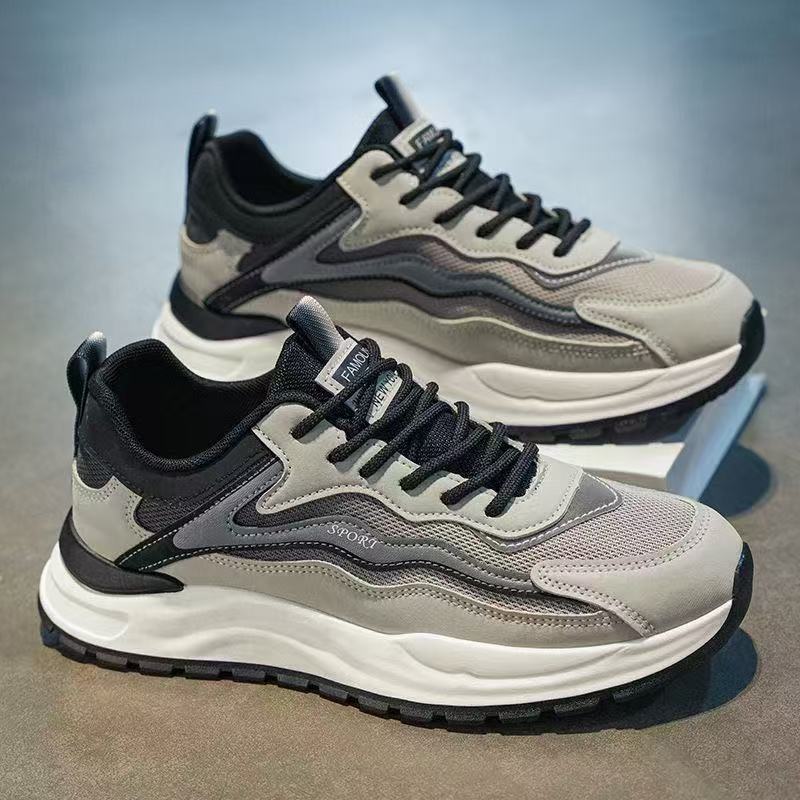 Men's Breathable Mesh Platform Running Sneakers · YANYAN China shoe factory