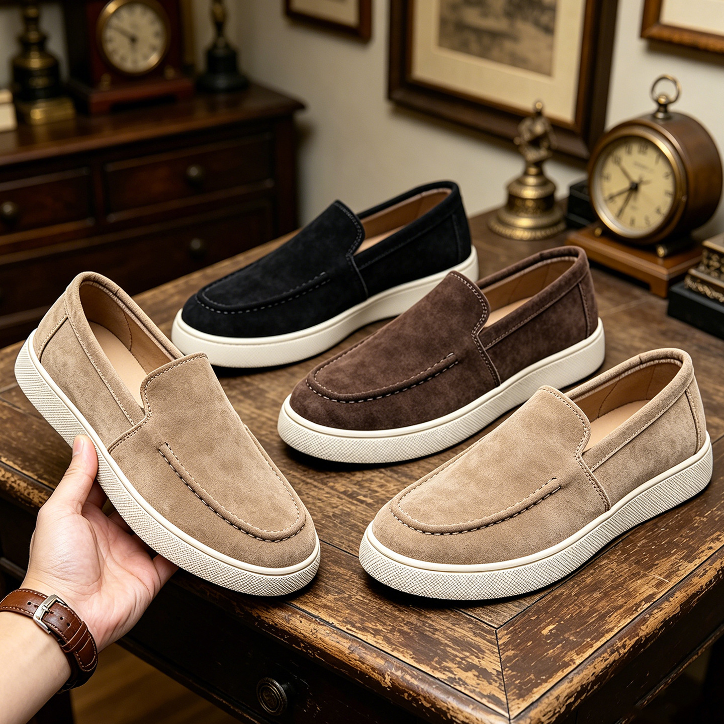 Men's Retro Breathable Slip-On Skate Shoes · YANYAN China shoe factory