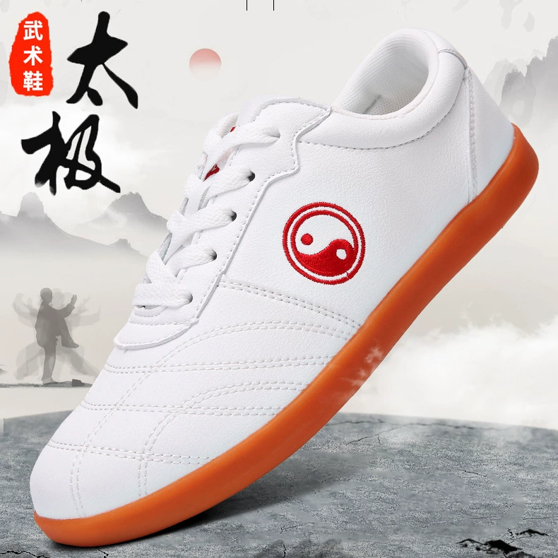 Chaussures Tai Chi pour femme, cuir souple, semelle cuir, printemps, arts martiaux homme