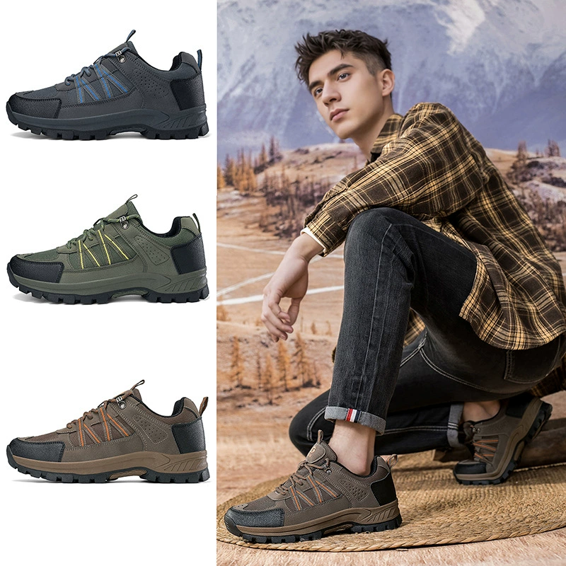 Nouvelles chaussures de voyage respirantes semelle souple pour papa, randonnée outdoor antidérapantes homme