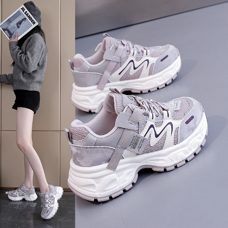 Women's Chunky Dad Sneakers Round Toe Comfort · YANYAN China shoe factory