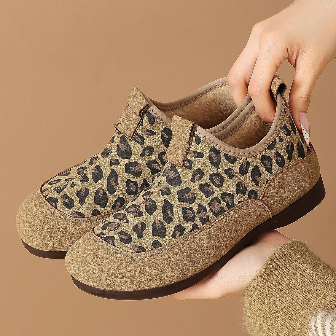 Women's Thermal Leopard Print Ankle Boots · YANYAN China shoe factory