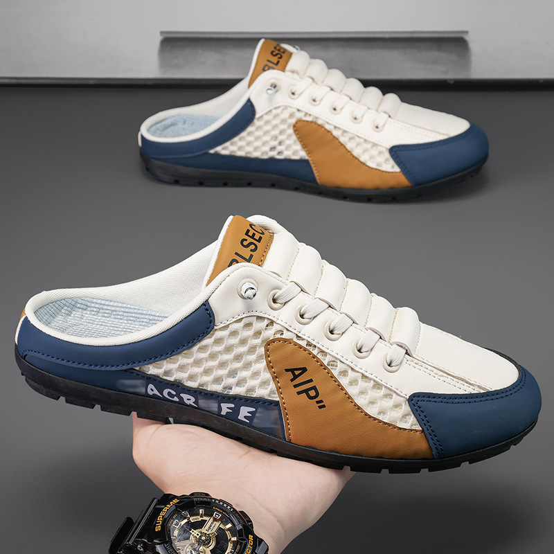 Men's Mesh Slip-On Half Sandals · YANYAN China shoe factory