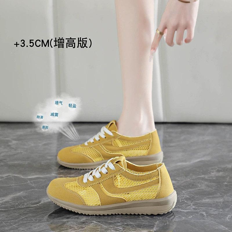 German Training White Shoes Women Summer 2026 New Hollow Mesh Eyelet Sports Casual Sandals Big Size Breathable Mesh Shoes