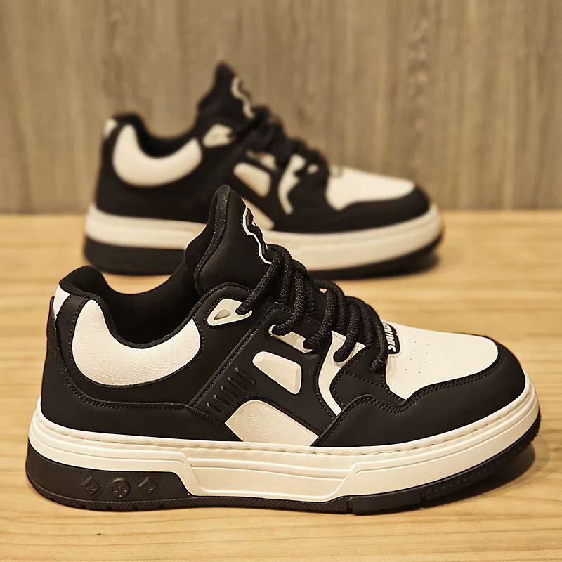 2026 Nuevos Primavera Zapatos Panda para Hombre, Zapatillas Casuales Blancas y Negras para Estudiantes