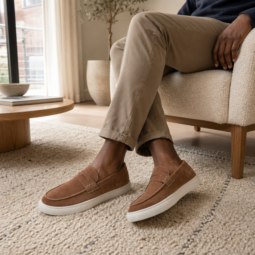 Suede Slip-On Loafers · YANYAN China shoe factory