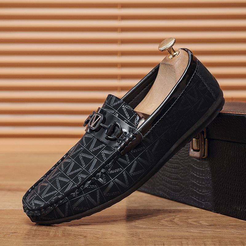 Men's Printed Leather Loafers Summer · YANYAN China shoe factory