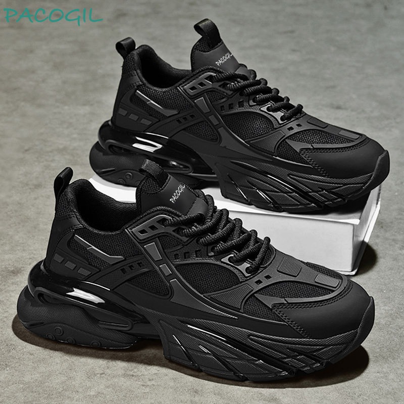 Men's Leather Chunky Dad Sneakers · YANYAN China shoe factory