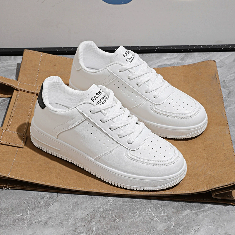 Automne nouvelles chaussures de sport blanches respirantes femme style coréen, semelle épaisse, décontractées