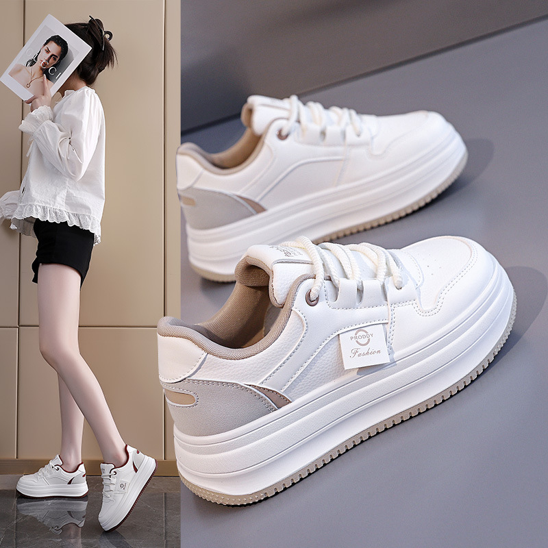 Women's Platform Breathable White Sneakers · YANYAN China shoe factory