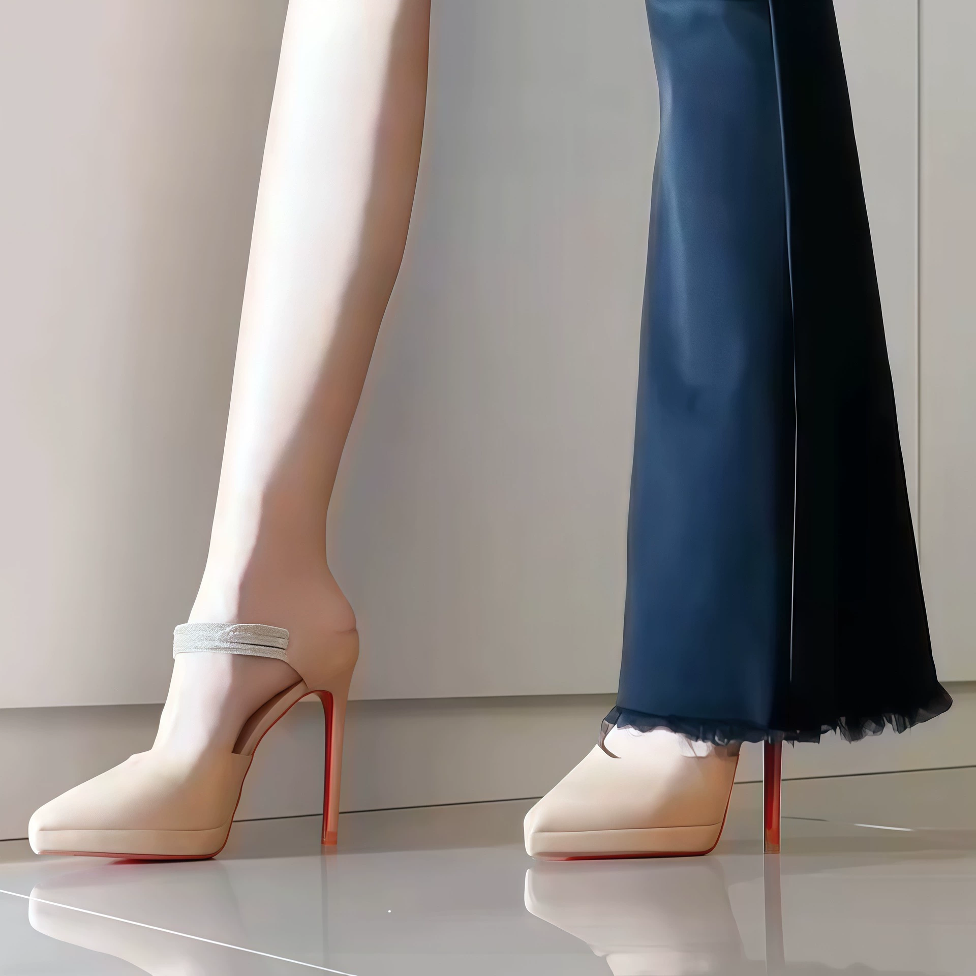 Chuyuji Talons hauts strass semelle rouge femmes stiletto 2026 nouveau été sexy nude bout pointu plateforme · MOHE China shoe factory