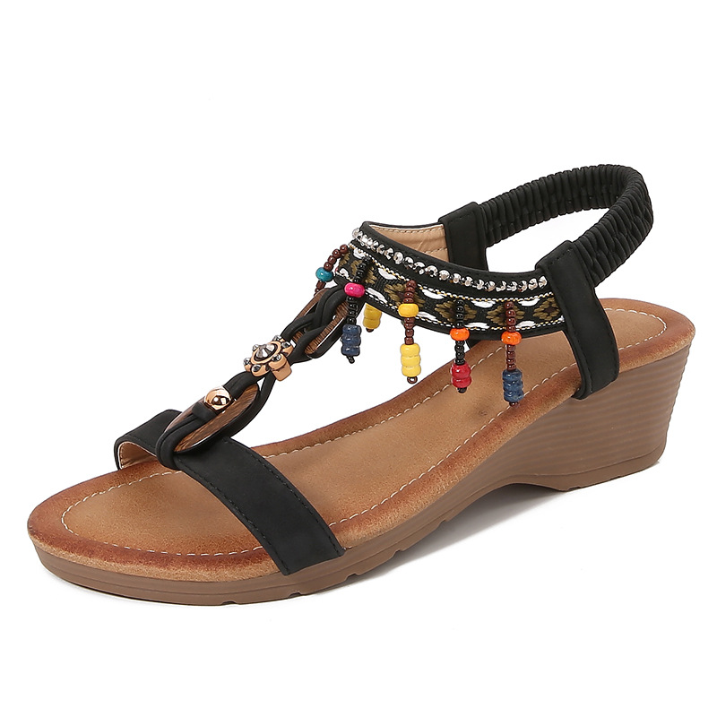 Women's Rhinestone Platform Wedge Sandals · YANYAN China shoe factory