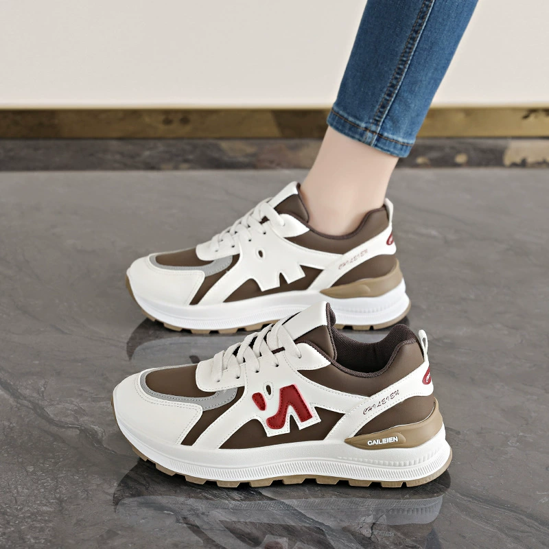 Damen atmungsaktive Chunky Sneaker 2026 Frühling, koreanische dicke Sohle Höhenzunahme · MOHE China shoe factory
