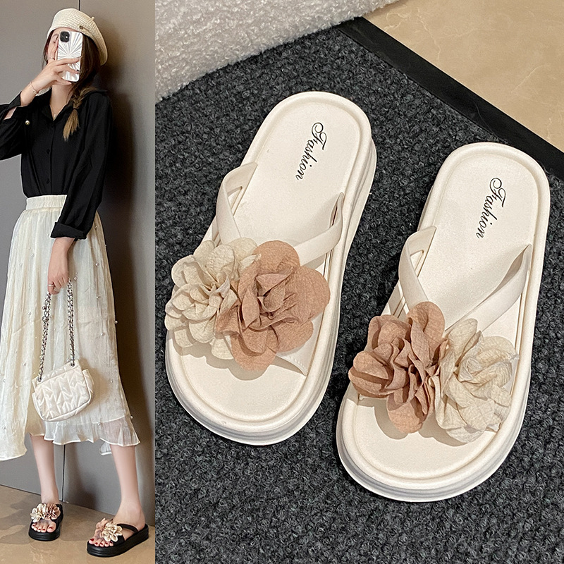 Women's Two-Tone Platform Slide Sandals · YANYAN China shoe factory