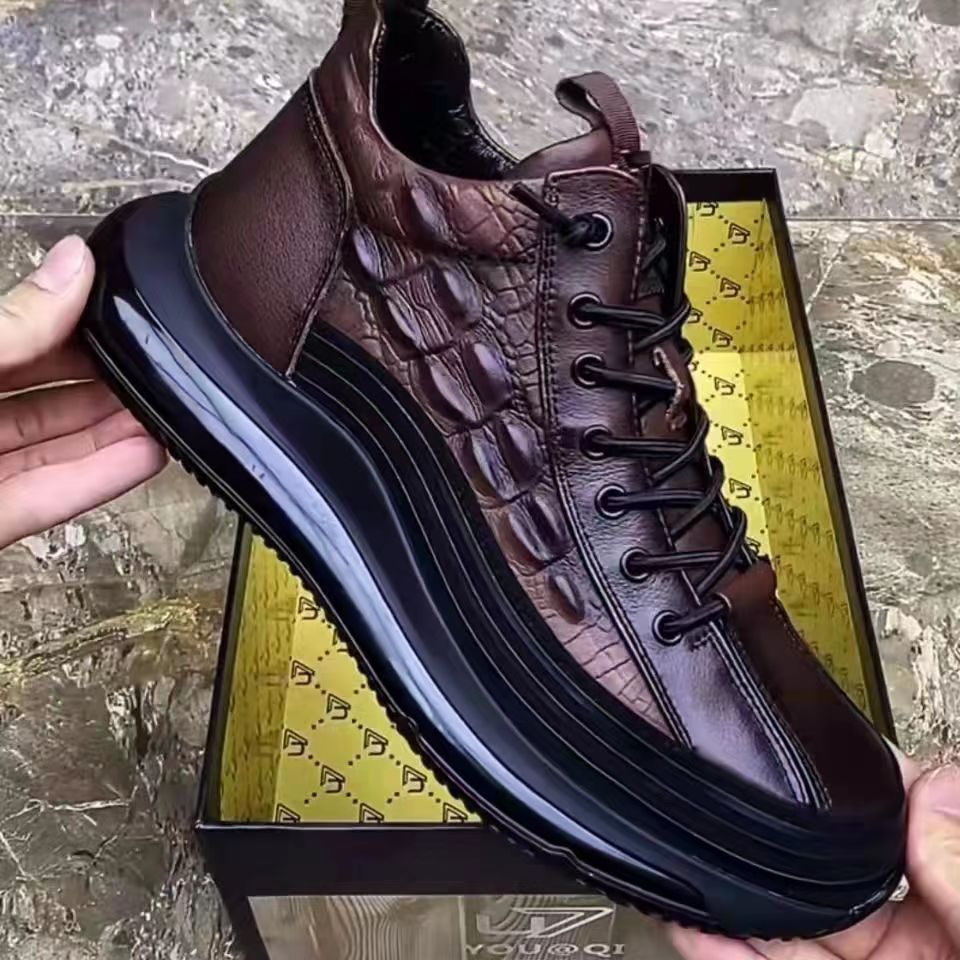 Men's Crocodile Pattern Air Cushion Sneakers · YANYAN China shoe factory
