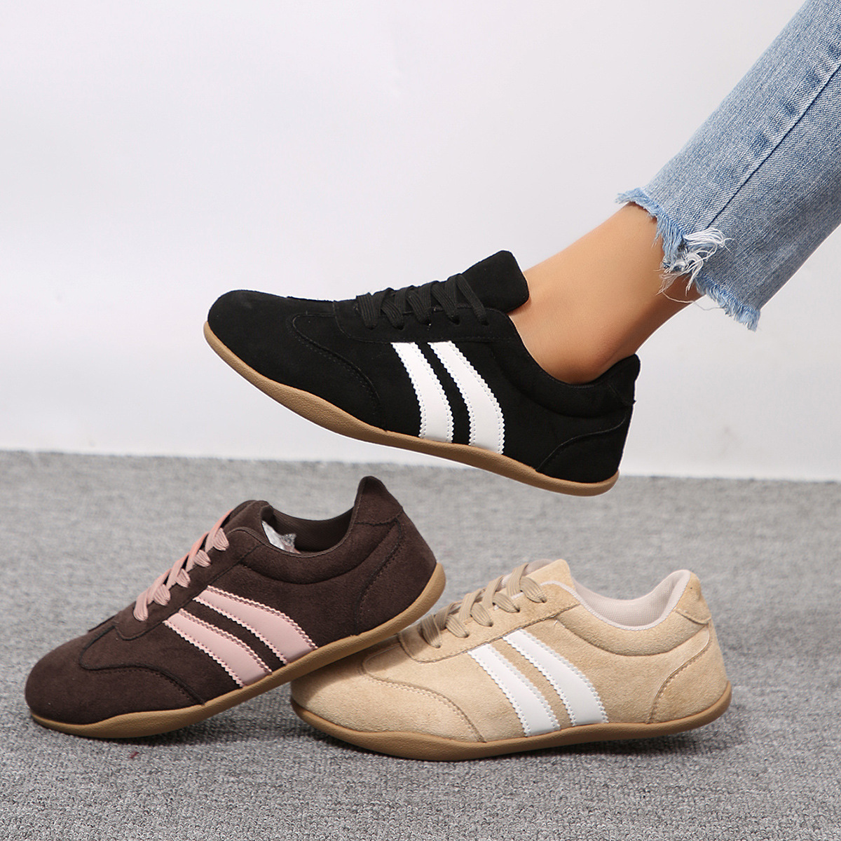 Lace-Up German Trainer Sneakers · YANYAN China shoe factory