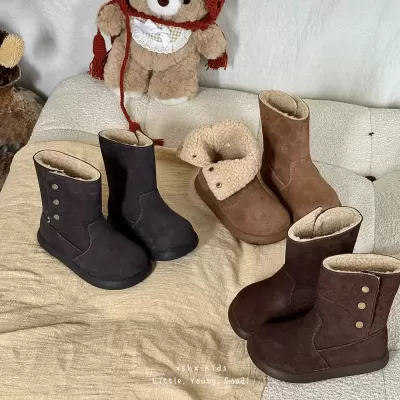 XSHX Korean Potato Boots for Kids, Wide Toe, 2-in-1, Warm, Anti-Slip · YANYAN China shoe factory