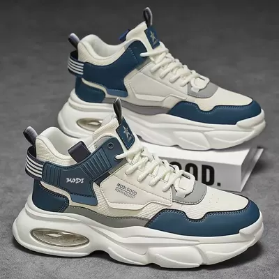 2026 Spring Men's New Breathable High-Top Sneakers, Thick Platform Dad Shoes, Low-Top Casual · YANYAN China shoe factory