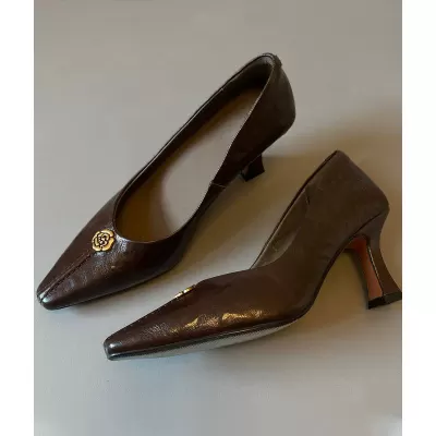 Women's Pumps with Camellia, Pointed Toe, Stiletto Heel, Slip-On, Sexy Style · YANYAN China shoe factory