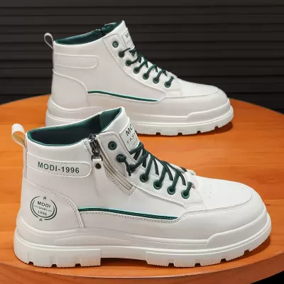Men's 2026 Winter New Martin Boots High-Top, Leather Thick Platform, British Casual Boots
