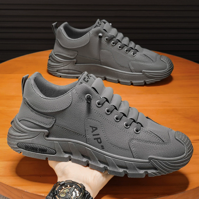 Men's Winter Work Safety Shoes, Waterproof Non-Slip Wear-Resistant, Slip-On Casual Work Shoes Thick Sole