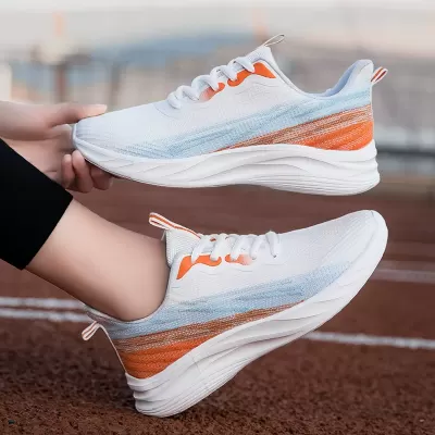 Export All-Season Spring Autumn Knitted Fabric Women's Black Sports Shoes Lightweight Soft Sole Anti-Slip Work Travel Shoes