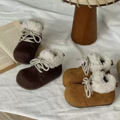 XSHX Fat Potato Kids Snow Boots Warm Anti-Dirty Hook & Loop Winter Style · YANYAN China shoe factory
