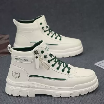 Men's 2026 Winter New Martin Boots High-Top, Leather Thick Platform, Casual Boots