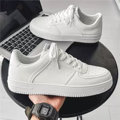 Board Shoes Men's Spring 2026 New Breathable Sports Casual Mesh Shoes Youth Fashion Solid White Shoes · YANYAN China shoe factory