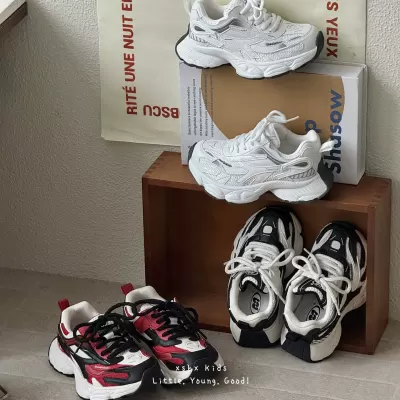XSHX Chunky Dad Sneakers Boys Girls Cushioned Lightweight Anti-Slip Spring Summer · YANYAN China shoe factory